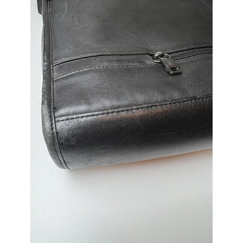 TUMI Briefcase  Laptop Bag  Leather Black  Shoulder Strap 96011D4; 96O11D4